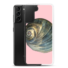 Load image into Gallery viewer, Samsung Phone Case | Moon Snail Shell Blue Apical | Pink Background
