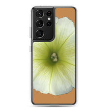 Load image into Gallery viewer, Samsung Phone Case | Petunia Flower Yellow-Green | Camel Brown Background

