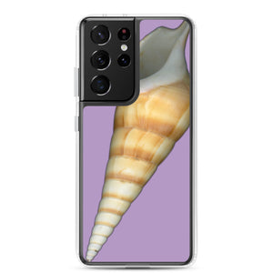 Turrid Shell Tan Apertural | Samsung Phone Case | Lavender Background