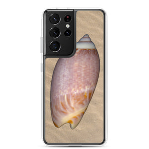 Olive Snail Shell Brown Dorsal | Samsung Phone Case | Sand Background
