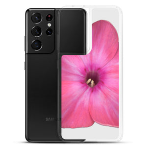 Phlox Flower Detail Pink | Samsung Phone Case | Silver Background