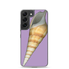 Load image into Gallery viewer, Turrid Shell Tan Apertural | Samsung Phone Case | Lavender Background
