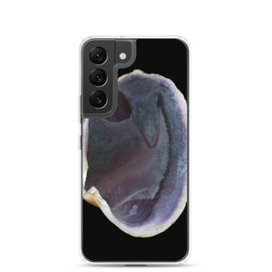 Quahog Clam Shell Purple Right Interior | Samsung Phone Case | Black Background