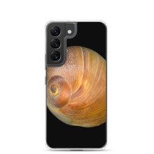 Load image into Gallery viewer, Moon Snail Shell Shark&#39;s Eye Apical | Samsung Phone Case | Black Background
