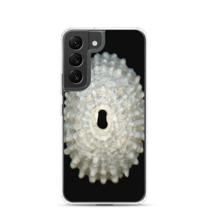 Keyhole Limpet Shell White Exterior | Samsung Phone Case | Black Background