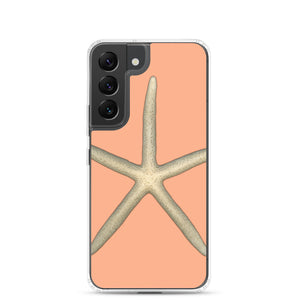 Finger Starfish Shell Top | Samsung Phone Case | Peach Background