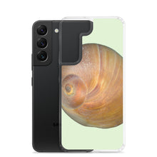 Load image into Gallery viewer, Samsung Phone Case | Moon Snail Shell Shark&#39;s Eye Apical | Sea Glass Background
