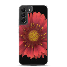 Load image into Gallery viewer, Blanket Flower Gaillardia Red | Samsung Phone Case | Black Background
