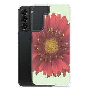 Blanket Flower Gaillardia Red | Samsung Phone Case | Sea Glass Background
