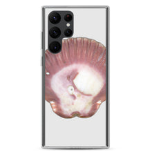 Load image into Gallery viewer, Samsung Phone Case | Scallop Shell Magenta Left Exterior | Silver Background
