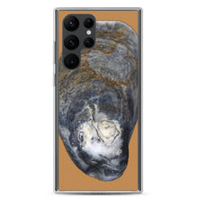 Load image into Gallery viewer, Samsung Phone Case | Oyster Shell Blue Right Exterior | Camel Brown Background
