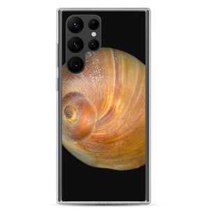Moon Snail Shell Shark's Eye Apical | Samsung Phone Case | Black Background