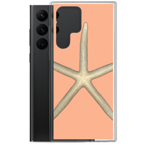 Finger Starfish Shell Top | Samsung Phone Case | Peach Background