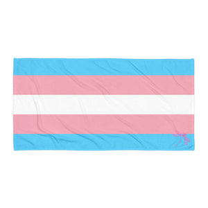Transgender Pride Flag | Beach Gym Pool Spa Yoga Towel | Blue Pink White