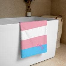 Load image into Gallery viewer, Beach Towel | Transgender Pride Flag | Blue Pink White
