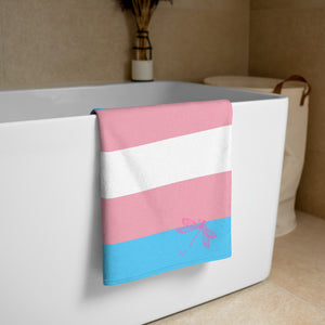 Transgender Pride Flag | Beach Gym Pool Spa Yoga Towel | Blue Pink White